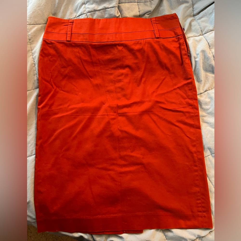 Red Straight Pencil Skirt by Sandro Studio